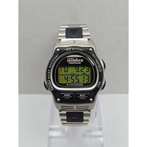 1998 Timex Ironman Triathlon 8 Lap Watch 100M Indiglo Stainless Band New Battery